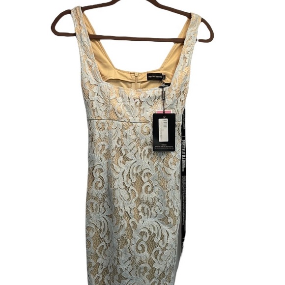 ✨NWT Dusty Blue Lace Dress✨ - Picture 3 of 5